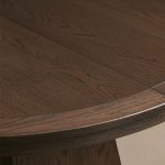 Leighton Extension Dining Table Wood Round Rural Dining Table with Leaves - Image 15