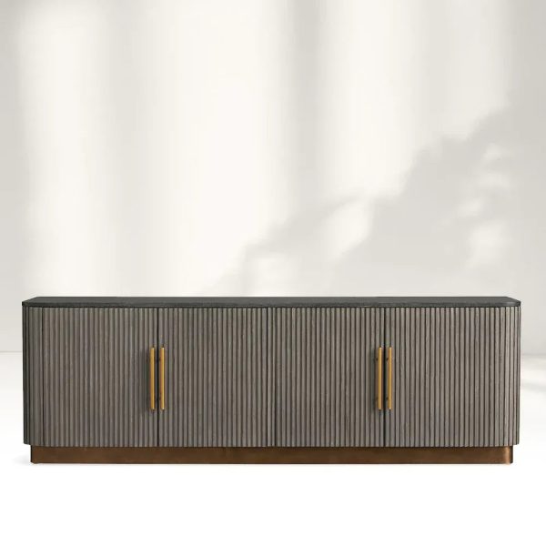 Finnley Sideboards Living Room Media Cabinets with Marble Top - Image 3