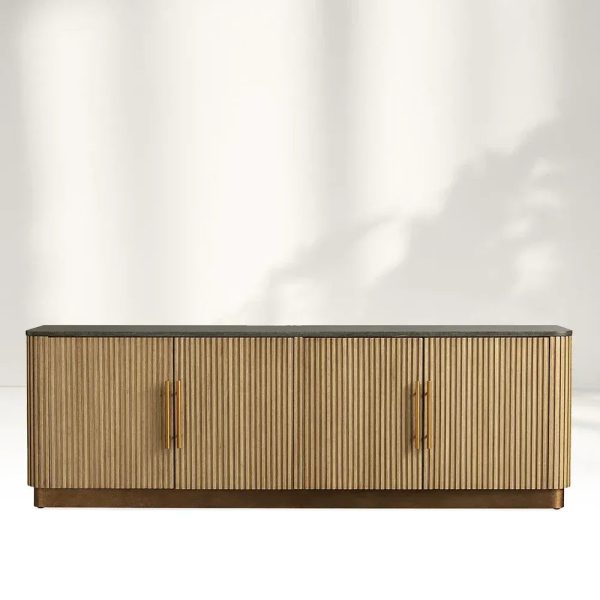 Finnley Sideboards Living Room Media Cabinets with Marble Top - Image 6