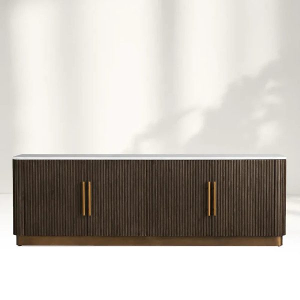 Finnley Sideboards Living Room Media Cabinets with Marble Top - Image 7