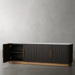 Finnley Sideboards Living Room Media Cabinets with Marble Top - Image 10