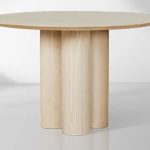 Reade Round Ash Wood Dining Table with Columnar Legs - Image 2