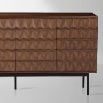 Arden 3D Textured Walnut Sideboard With 3/4-Door - Image 5