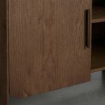 Felton Solid Oak Bookcase Cabinet With Removable Shelves - Image 4