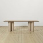 Rinde Rectangular Ash Wood Dining Table with Columnar Legs - Image 5