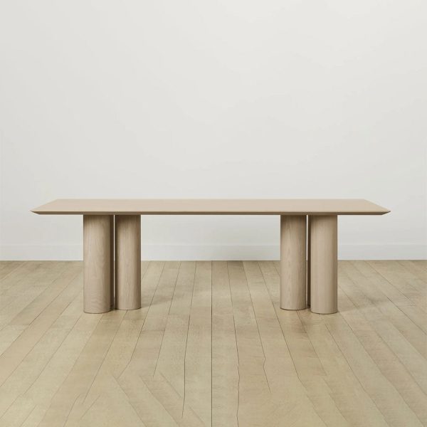 Rinde Rectangular Ash Wood Dining Table with Columnar Legs - Image 5