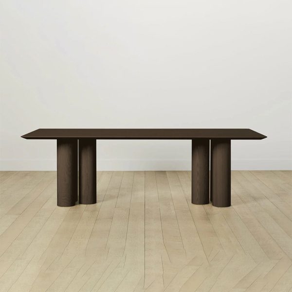 Rinde Rectangular Ash Wood Dining Table with Columnar Legs - Image 7