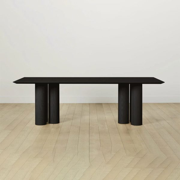 Rinde Rectangular Ash Wood Dining Table with Columnar Legs - Image 8