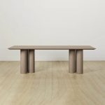 Rinde Rectangular Ash Wood Dining Table with Columnar Legs - Image 9
