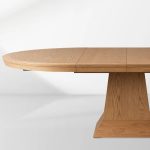 Leighton Extension Dining Table Wood Round Rural Dining Table with Leaves - Image 19