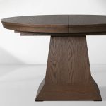 Leighton Extension Dining Table Wood Round Rural Dining Table with Leaves - Image 13