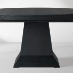 Leighton Extension Dining Table Wood Round Rural Dining Table with Leaves - Image 8