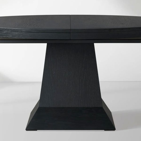 Leighton Extension Dining Table Wood Round Rural Dining Table with Leaves - Image 8