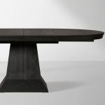 Leighton Extension Dining Table Wood Round Rural Dining Table with Leaves - Image 9